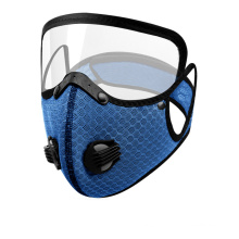 Unisex Mesh Polyester Adult Face Cover with Clear Eye Shield